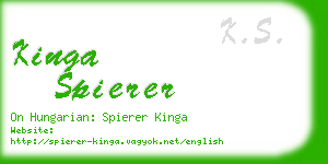 kinga spierer business card